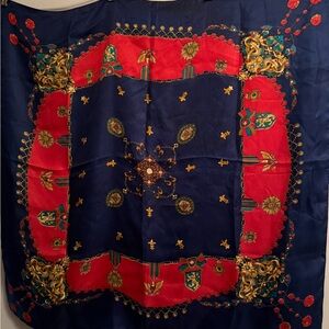 Elegant Red and Blue Scarf